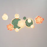 Elegant Pink and White Lotus Crown Floral Chandelier for Modern Living Spaces and Bedrooms