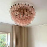 elegant-pink-murano-glass-poliedri-flush-mount-ceiling-light-for-living-room