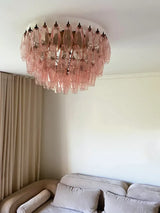 elegant-pink-murano-glass-poliedri-flush-mount-ceiling-light-for-living-room