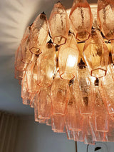 elegant-pink-murano-glass-poliedri-flush-mount-ceiling-light-for-living-room