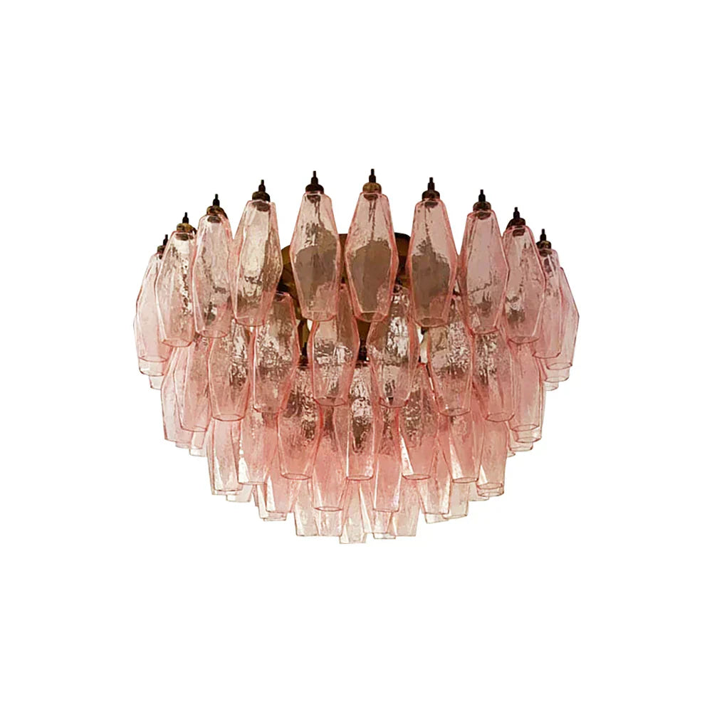 elegant-pink-murano-glass-poliedri-flush-mount-ceiling-light-for-living-room