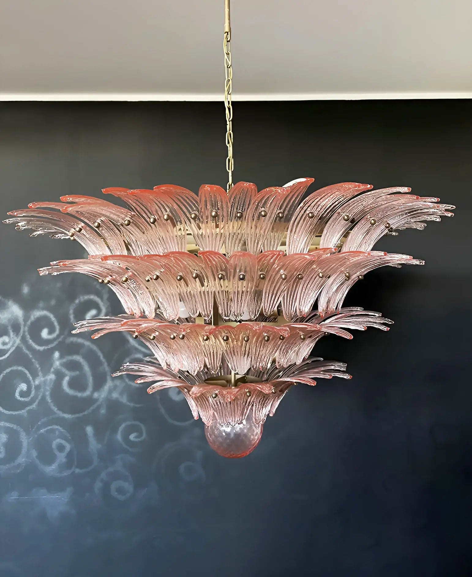 elegant-pink-murano-palmette-glass-chandelier-luxury-modern-pendant-light-fixture