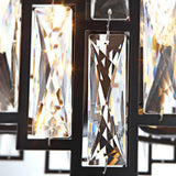 Elegant Postmodern Crystal Chandelier with Three Color LED for Living Room and Dining Space