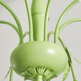 Elegant Rococo Style Floral Glass Chandelier Vintage Ceiling Pendant Light Fixture