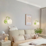 Elegant Rococo Style Metal and Glass Wall Lamp Sconce Lighting Set of Two