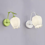 Elegant Rococo Style Metal and Glass Wall Lamp Sconce Lighting Set of Two