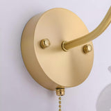Elegant Rose Brass Wall Light Bracket Sconce with Frosted Glass Shade
