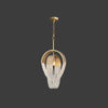 Elegant Rose Gold Mesh Crystal Chandelier Round Cascading Tiered Pendant Lighting