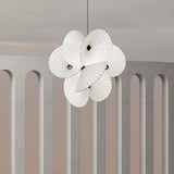Elegant Scalloped Fabric Pendant Light Modern Indoor Hanging Fixture for Home