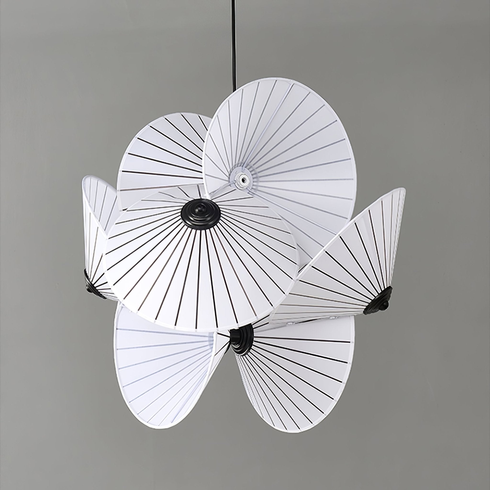 Elegant Scalloped Fabric Pendant Light Modern Indoor Hanging Fixture for Home