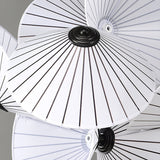 Elegant Scalloped Fabric Pendant Light Modern Indoor Hanging Fixture for Home