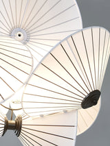 Elegant Scalloped Fabric Pendant Light Modern Indoor Hanging Fixture for Home