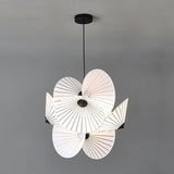 Elegant Scalloped Fabric Pendant Light Modern Indoor Hanging Fixture for Home