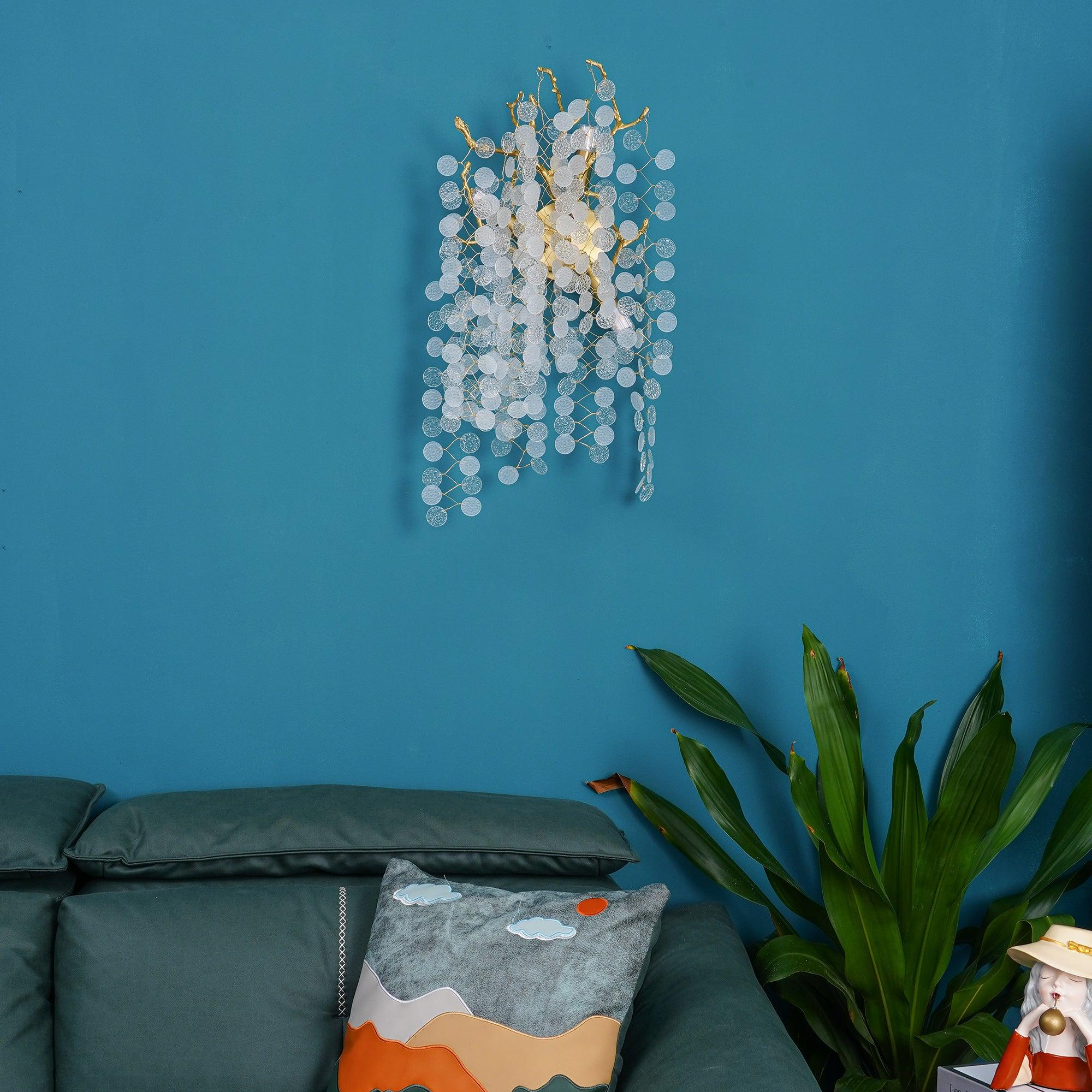 Elegant Shiro Noda Crystal Wall Lamp Organic Branch Sconce for Contemporary Homes