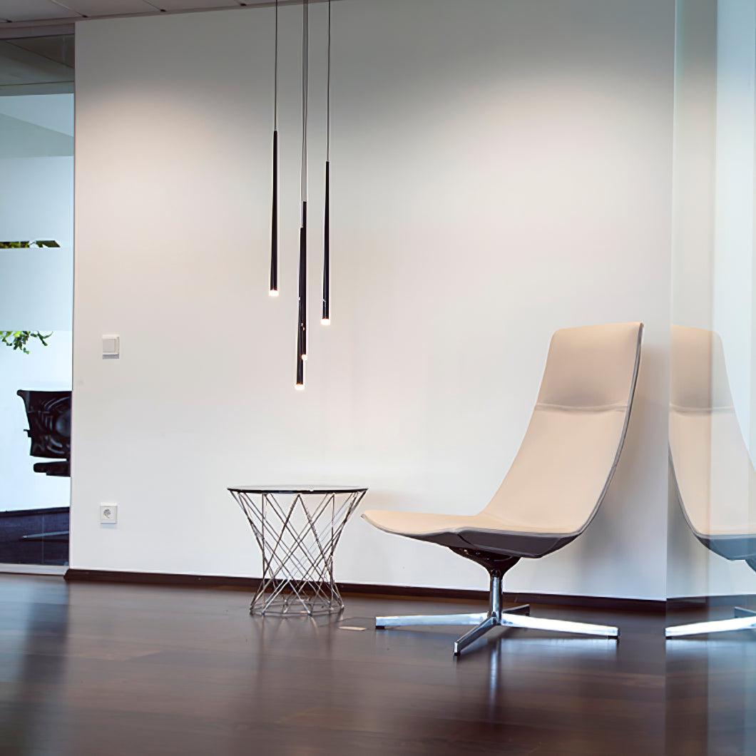 Elegant Slender Cone Multi Light Chandelier Modern Black LED Pendant Lamp