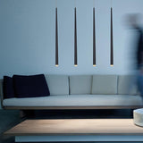 Elegant Slender Cone Multi Light Chandelier Modern Black LED Pendant Lamp