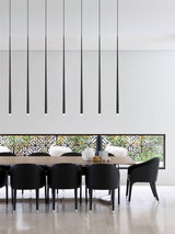 Elegant Slender Cone Multi Light Chandelier Modern Black LED Pendant Lamp
