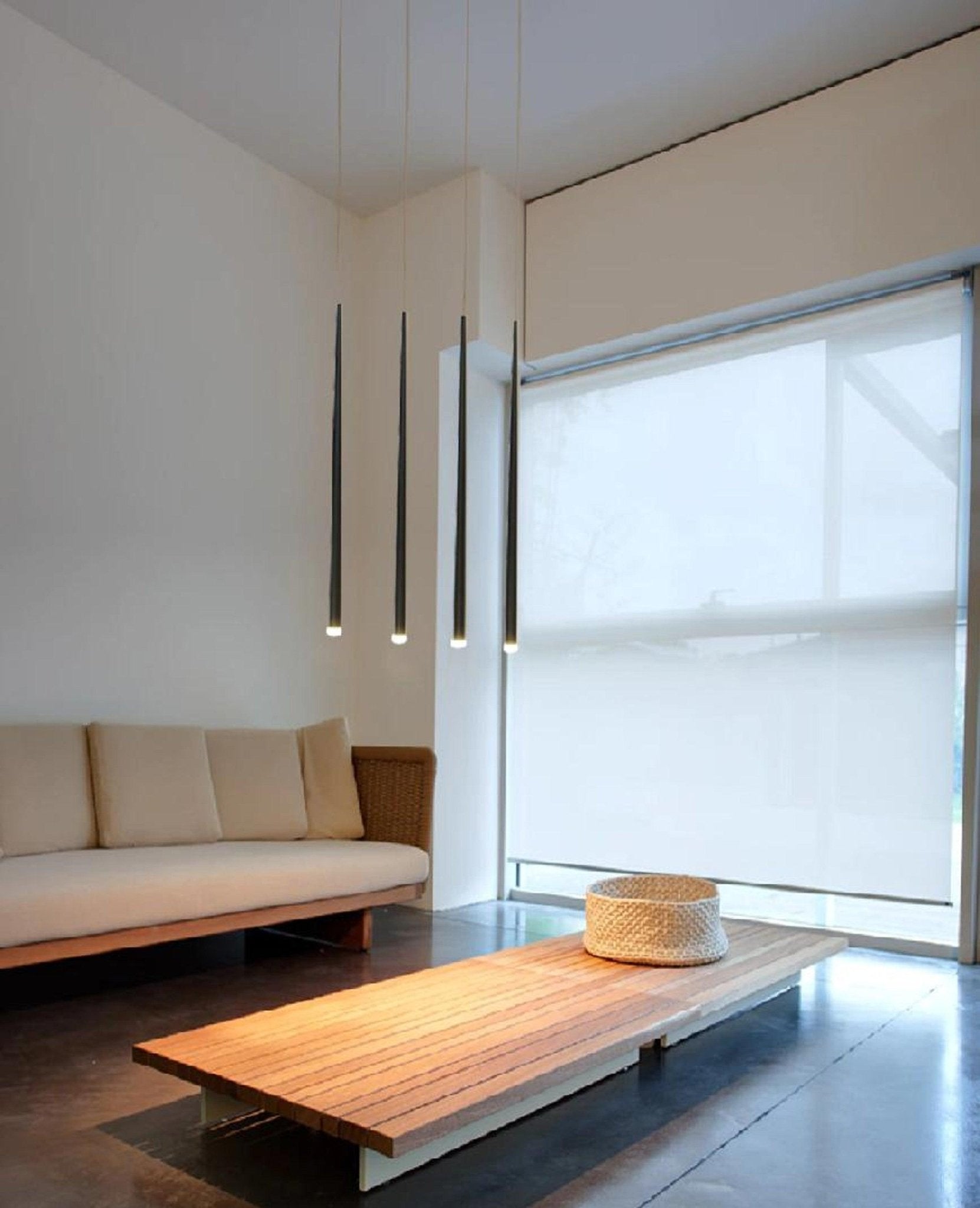 Elegant Slender Cone Multi Light Chandelier Modern Black LED Pendant Lamp
