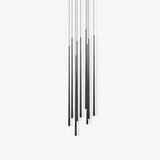 Elegant Slender Cone Multi Light Chandelier Modern Black LED Pendant Lamp