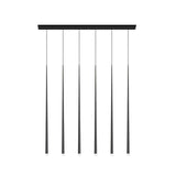Elegant Slender Cone Multi Light Chandelier Modern Black LED Pendant Lamp