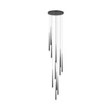 Elegant Slender Cone Multi Light Chandelier Modern Black LED Pendant Lamp