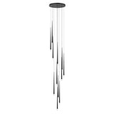 Elegant Slender Cone Multi Light Chandelier Modern Black LED Pendant Lamp