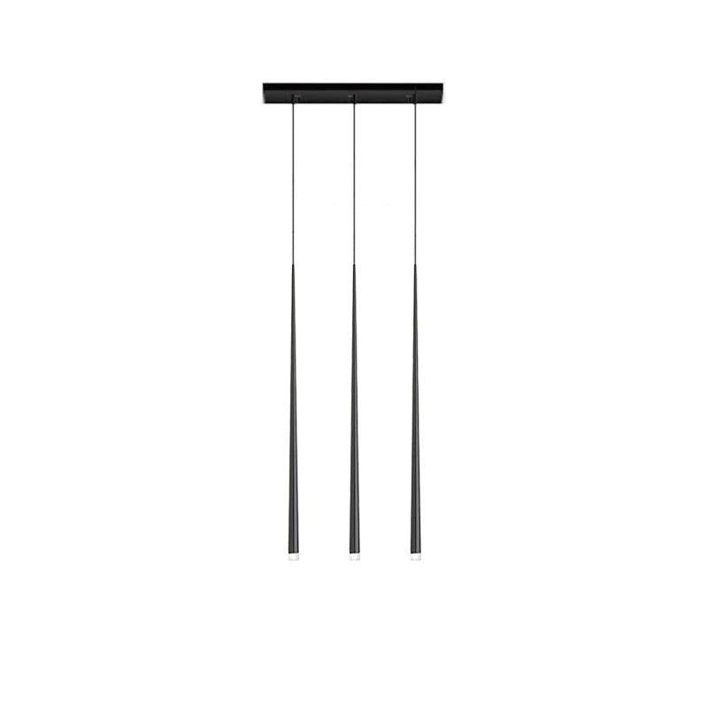 Elegant Slender Cone Multi Light Chandelier Modern Black LED Pendant Lamp