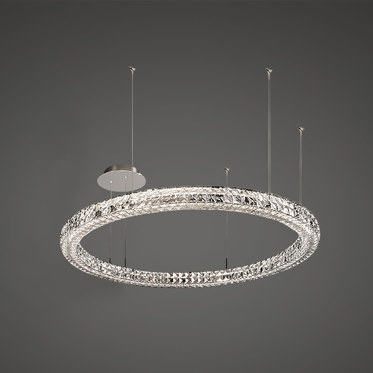 Elegant Spiridon Crystal Ring Chandelier Modern LED Ceiling Pendant Light for Luxury Interiors