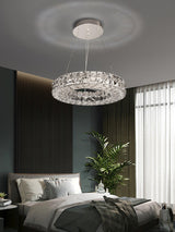 Elegant Spiridon Crystal Ring Chandelier Modern LED Ceiling Pendant Light for Luxury Interiors