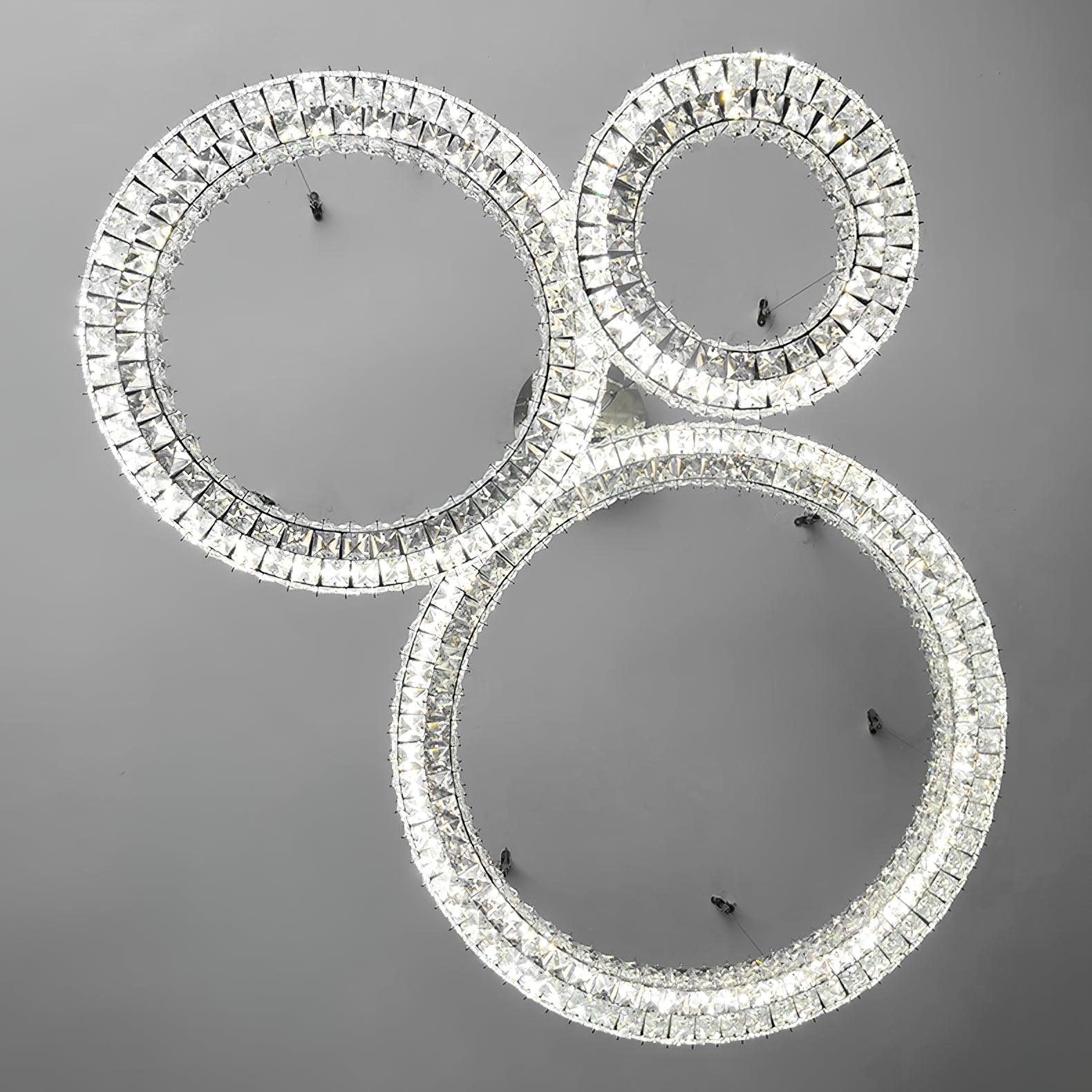 Elegant Spiridon Crystal Ring Chandelier Modern LED Ceiling Pendant Light for Luxury Interiors