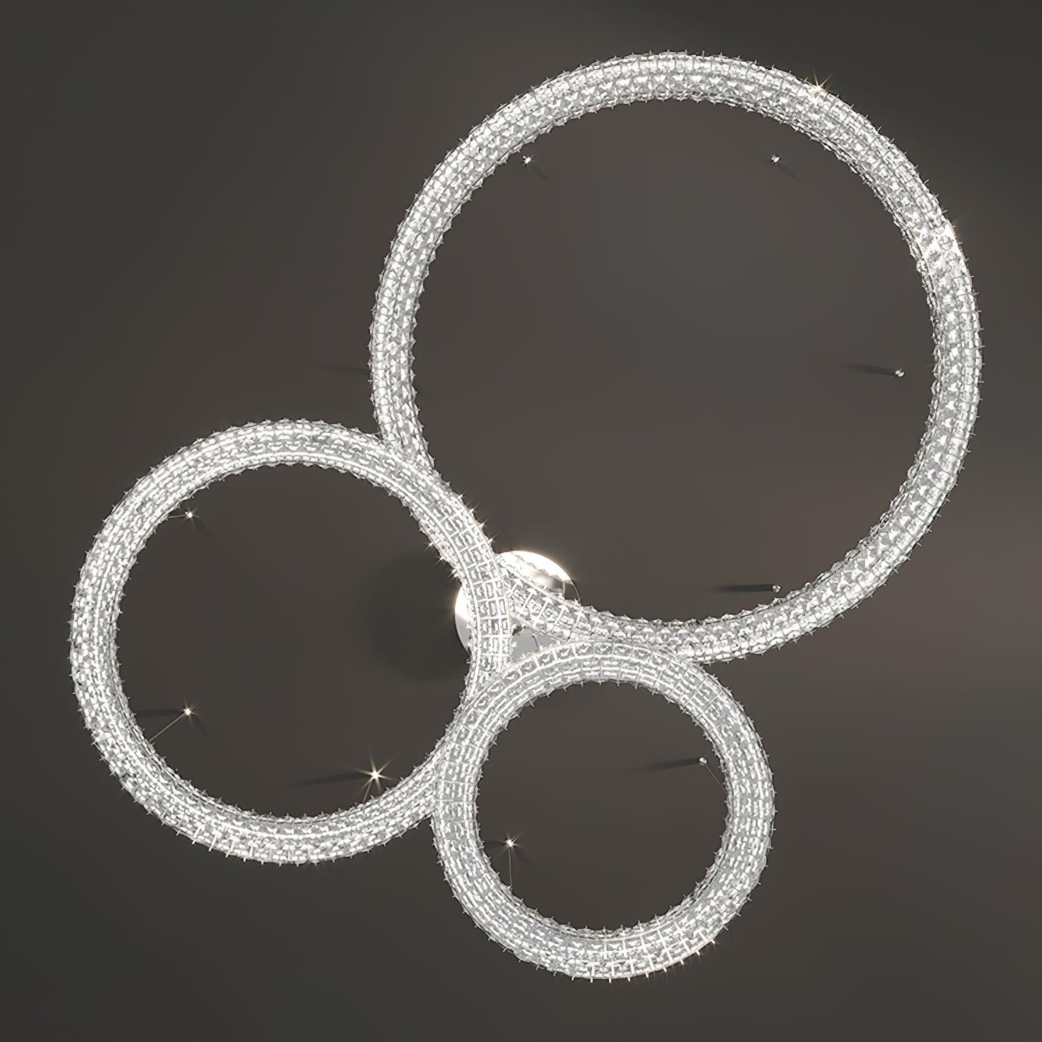 Elegant Spiridon Crystal Ring Chandelier Modern LED Ceiling Pendant Light for Luxury Interiors