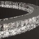 Elegant Spiridon Crystal Ring Chandelier Modern LED Ceiling Pendant Light for Luxury Interiors