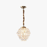 Elegant Tiered Crystal Chandelier Brass Droplight Fixture for Dining Room