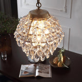 Elegant Tiered Crystal Chandelier Brass Droplight Fixture for Dining Room