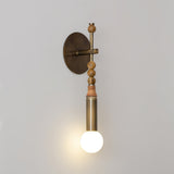 Elegant Toam Natural Marble Wall Lamp Pair with Antique Brass Metal Accents for Indoor Use