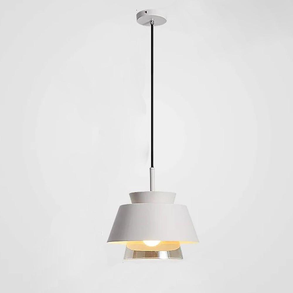 Elegant Traditional Metal and Glass LED Pendant Light Modern Hanging Lamp for Kitchen Island