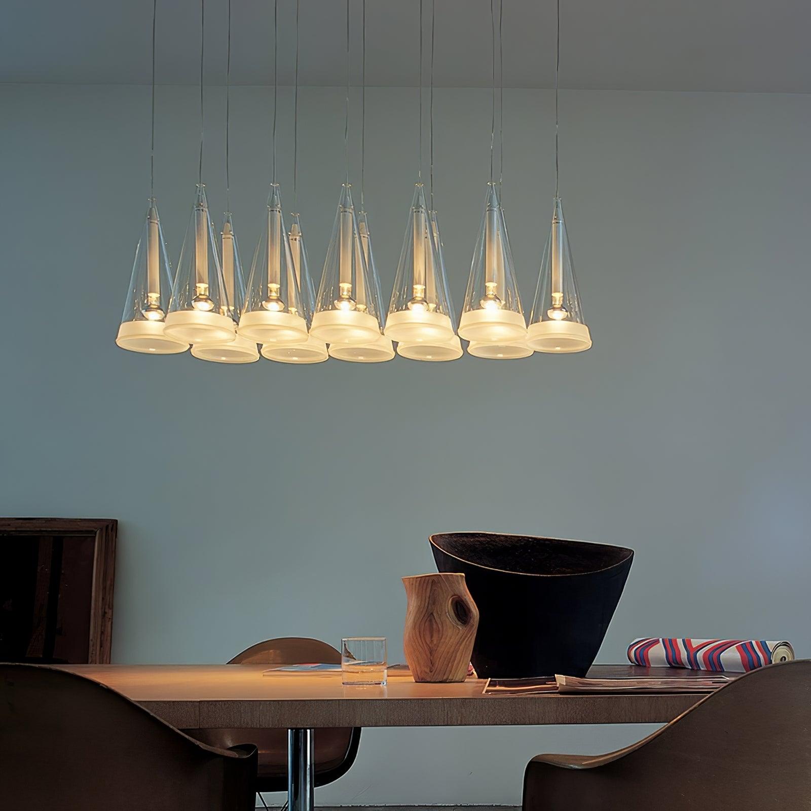 Elegant Tuileries Transparent Glass Cylinder Pendant Light for Kitchen Island and Dining Room