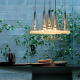 Elegant Tuileries Transparent Glass Cylinder Pendant Light for Kitchen Island and Dining Room