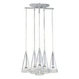 Elegant Tuileries Transparent Glass Cylinder Pendant Light for Kitchen Island and Dining Room