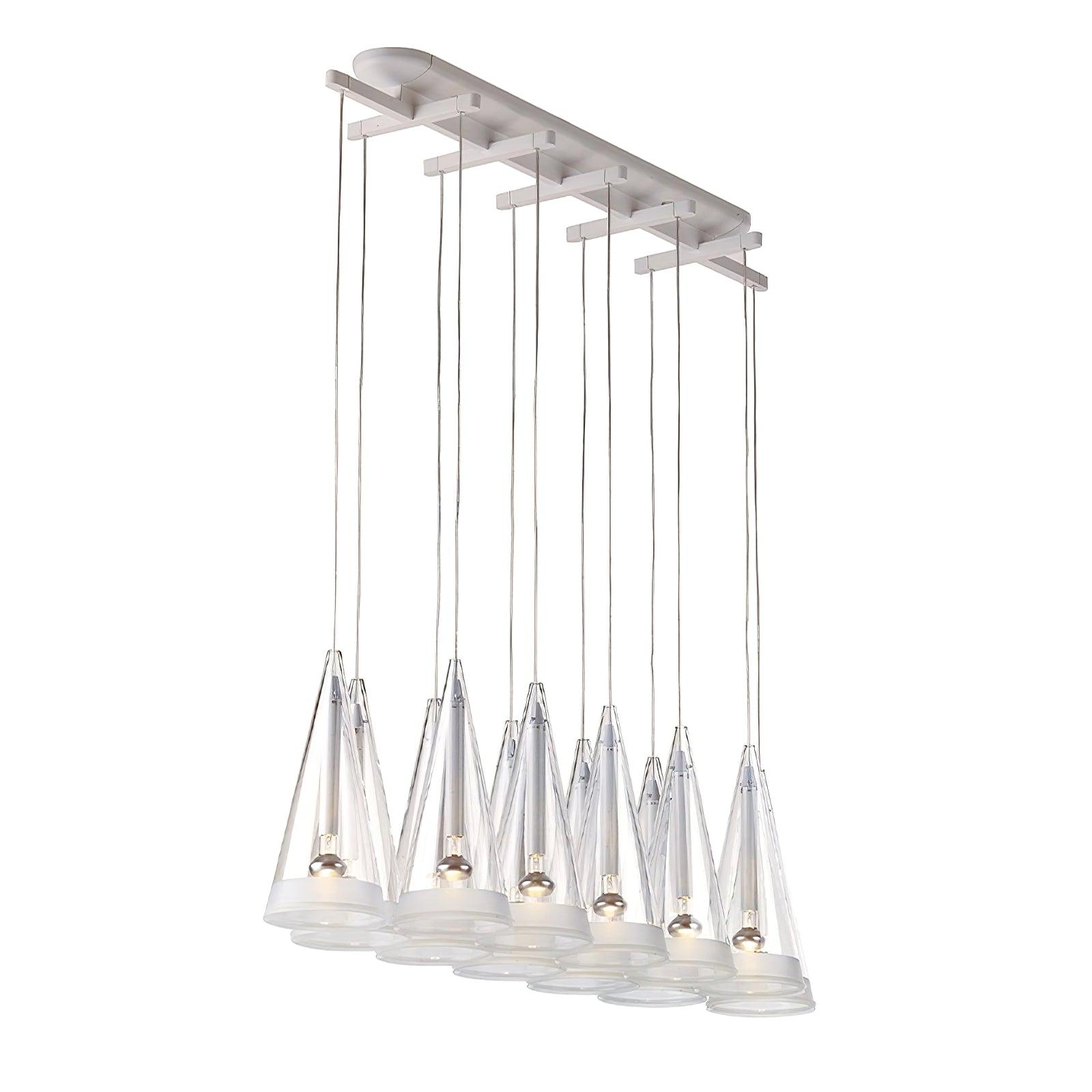 Elegant Tuileries Transparent Glass Cylinder Pendant Light for Kitchen Island and Dining Room