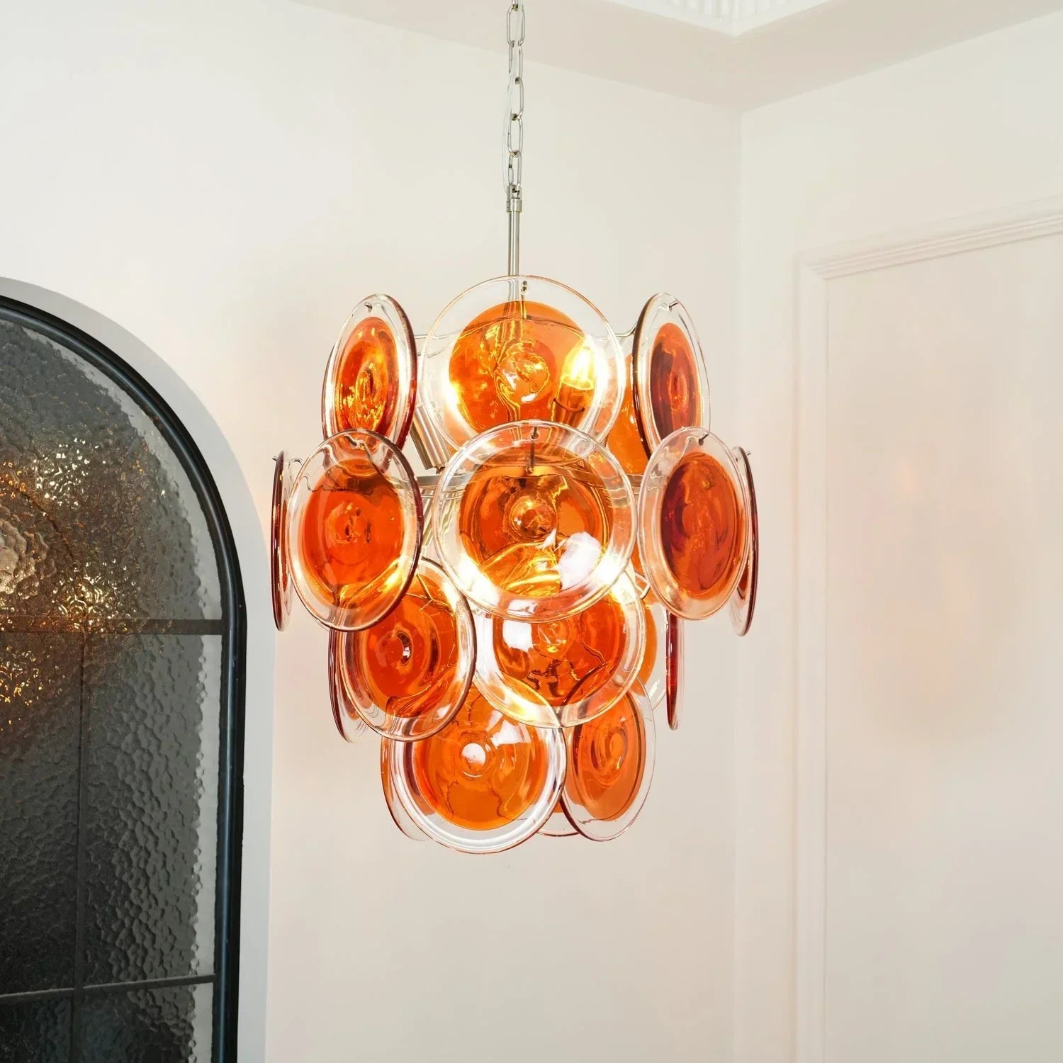 elegant-vintage-style-orange-glass-disc-chandelier-for-modern-dining-rooms-and-living-spaces
