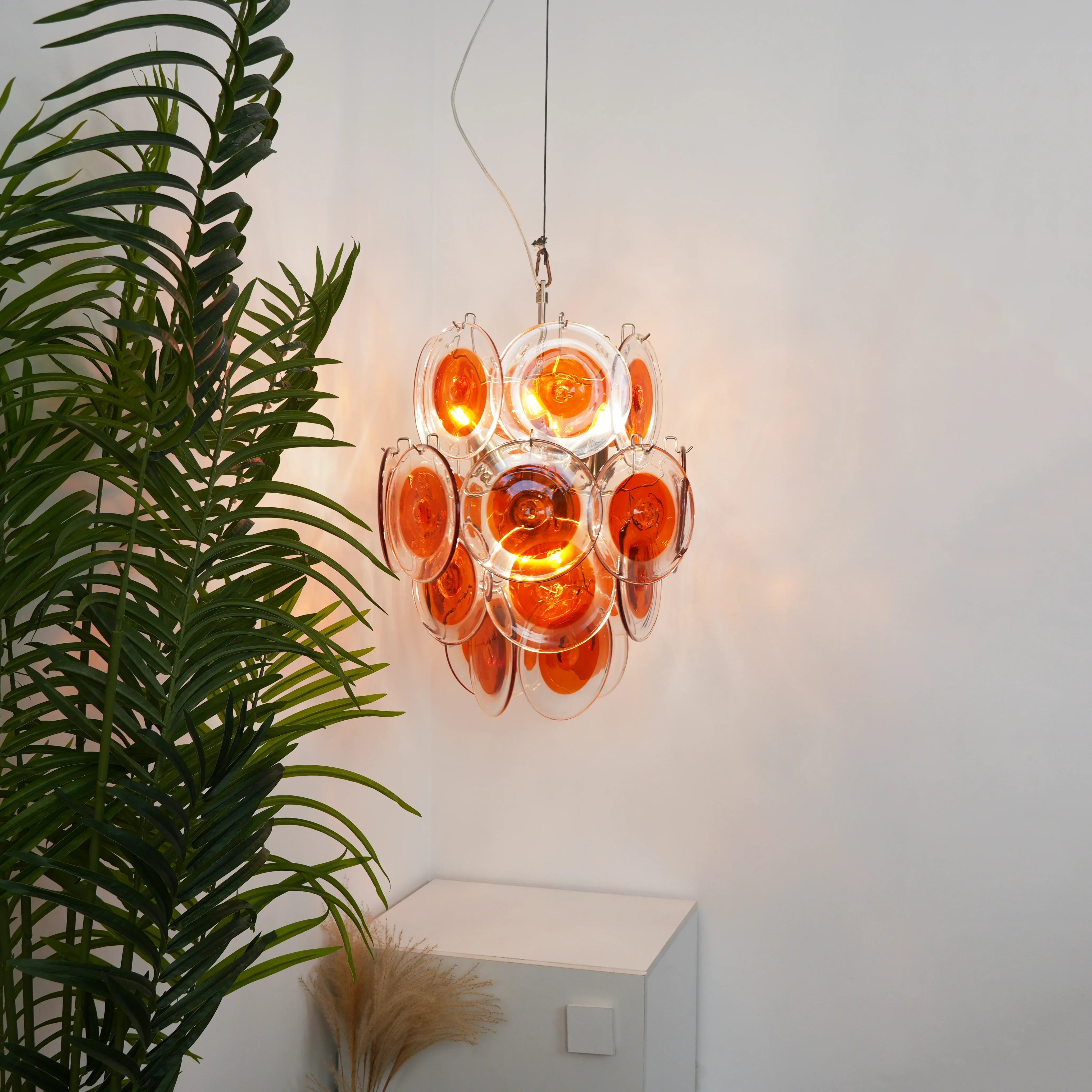 elegant-vintage-style-orange-glass-disc-chandelier-for-modern-dining-rooms-and-living-spaces