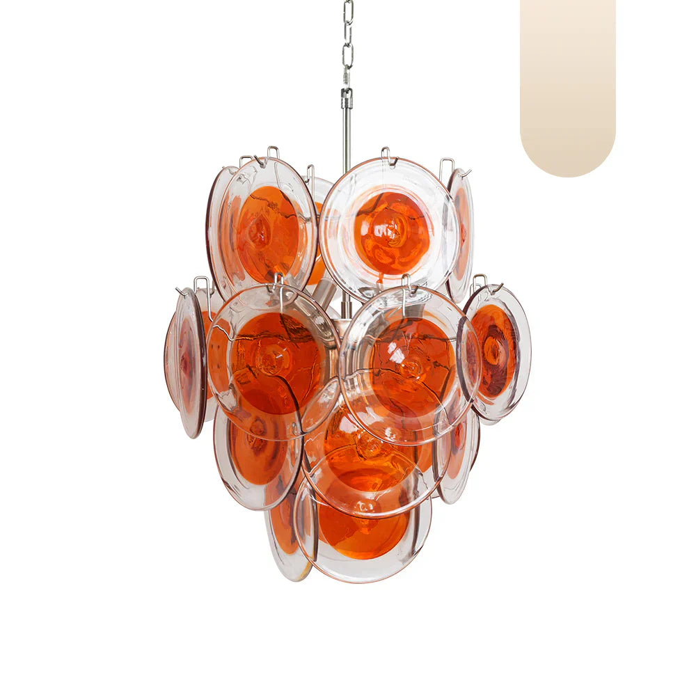 elegant-vintage-style-orange-glass-disc-chandelier-for-modern-dining-rooms-and-living-spaces