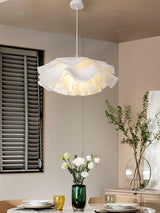 Elegant White Floral Multi Layered Acrylic Pendant Light for Modern Interior Spaces