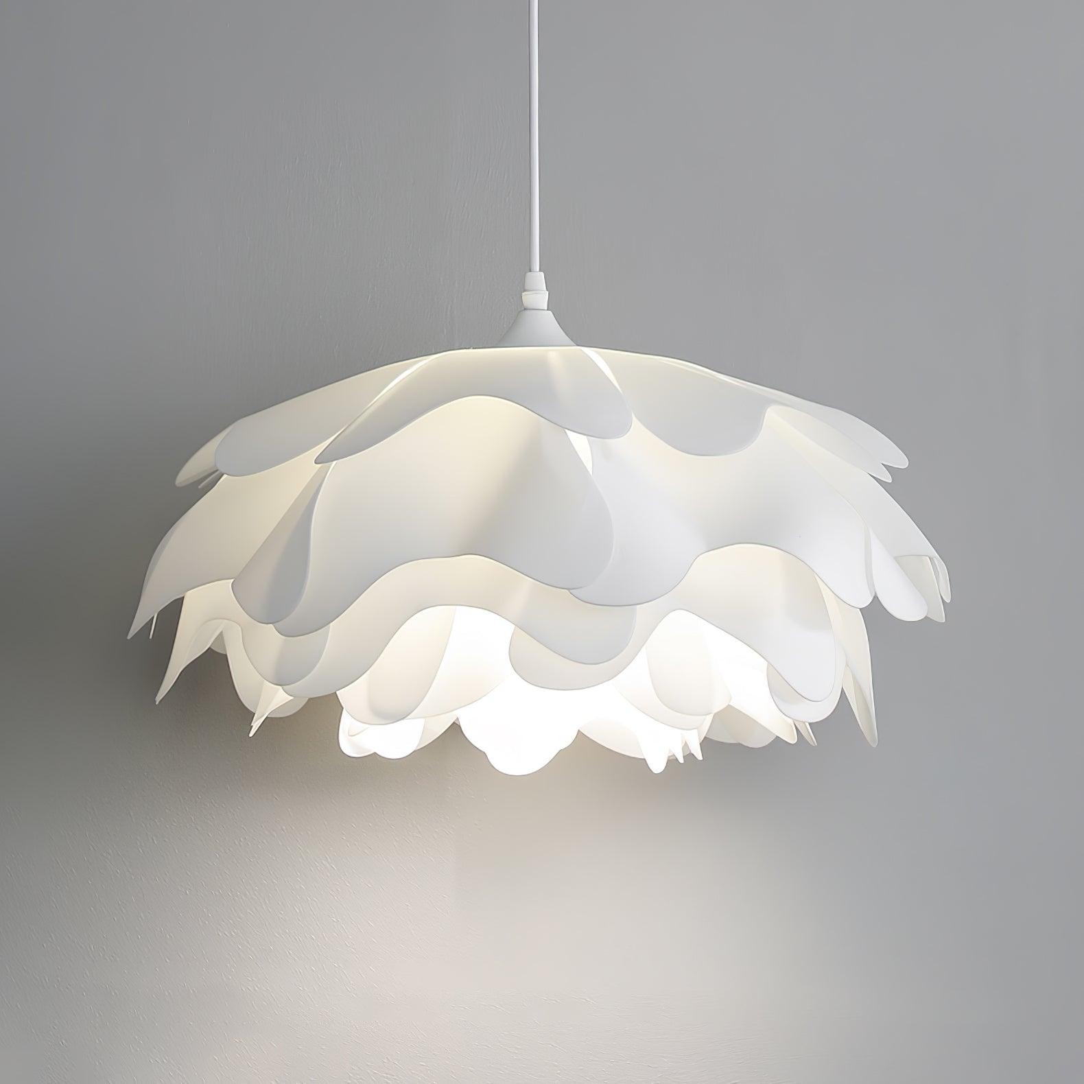 Elegant White Floral Multi Layered Acrylic Pendant Light for Modern Interior Spaces