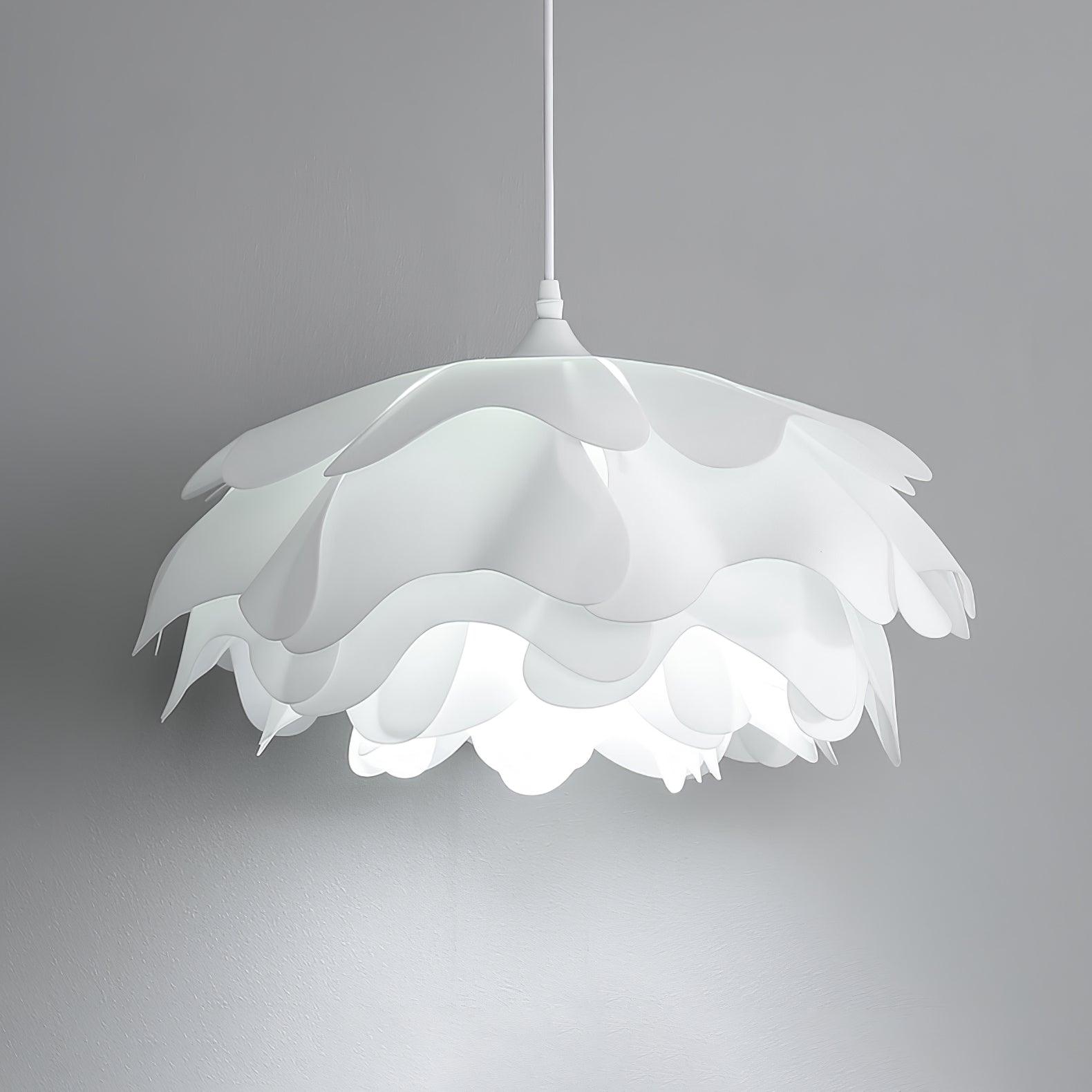 Elegant White Floral Multi Layered Acrylic Pendant Light for Modern Interior Spaces