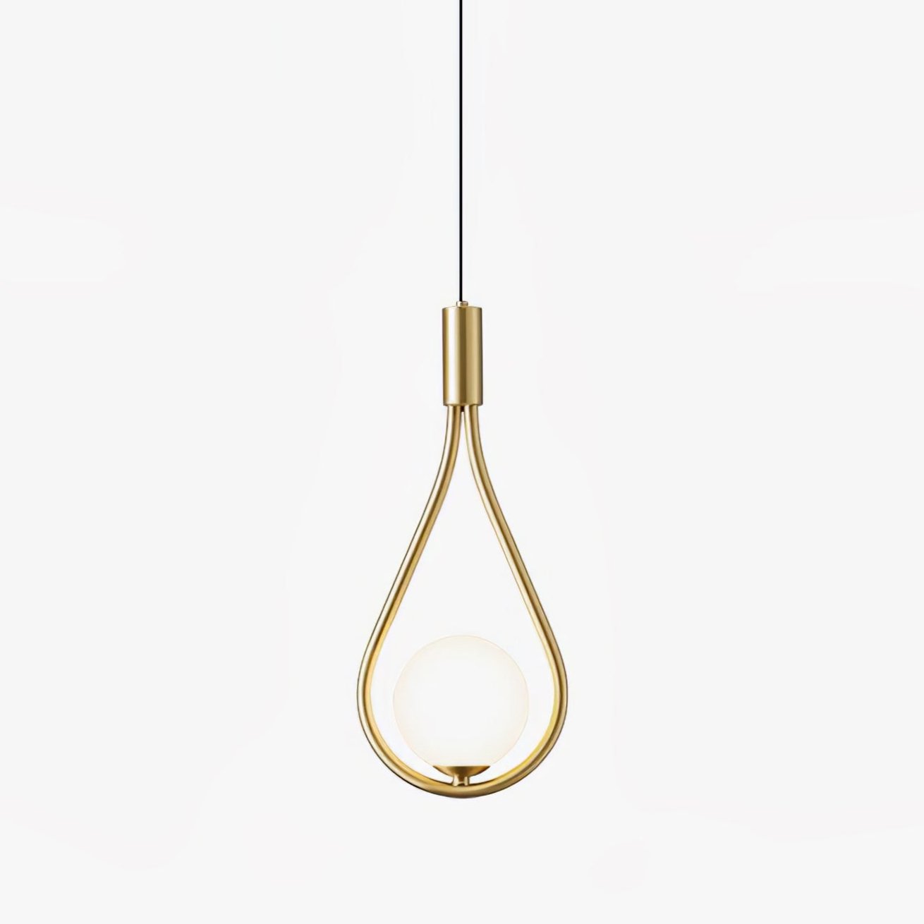 Elegant White Glass Globe Droplight Pendant Lamp for Modern Living Rooms and Dining Spaces