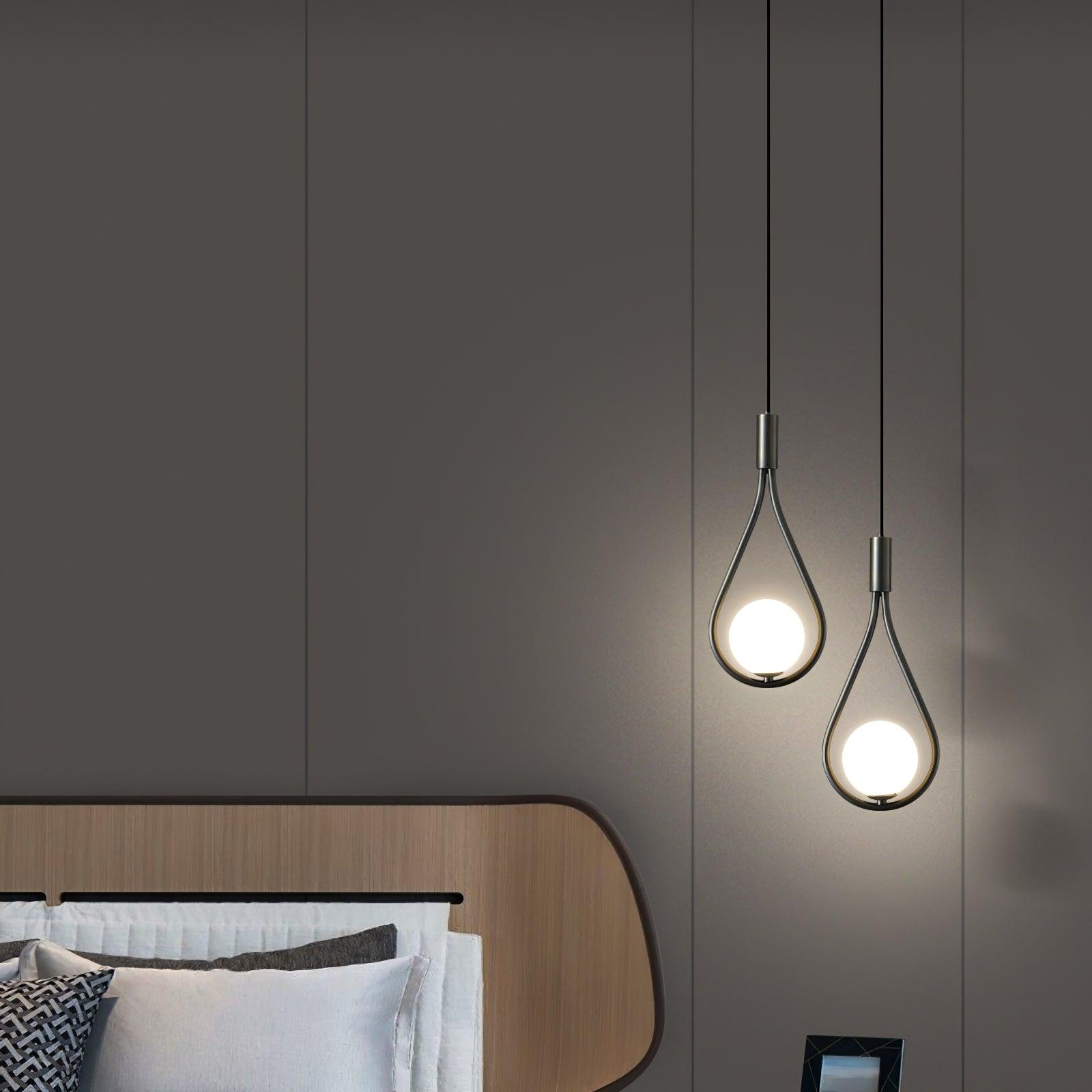 Elegant White Glass Globe Droplight Pendant Lamp for Modern Living Rooms and Dining Spaces