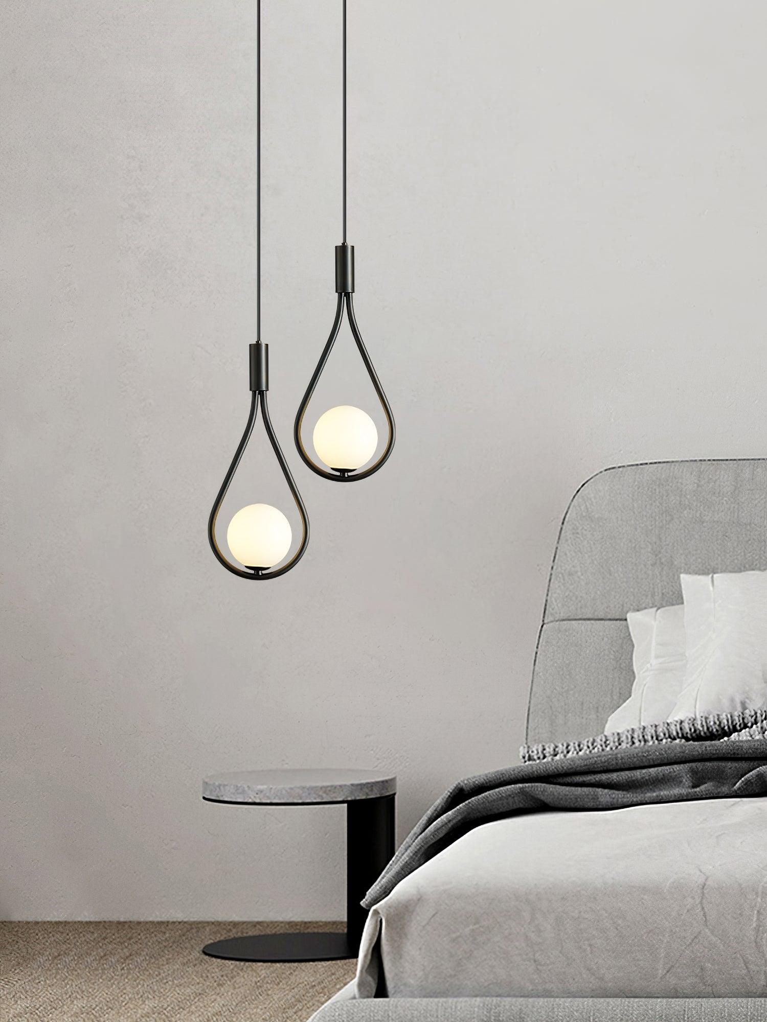 Elegant White Glass Globe Droplight Pendant Lamp for Modern Living Rooms and Dining Spaces
