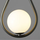 Elegant White Glass Globe Droplight Pendant Lamp for Modern Living Rooms and Dining Spaces